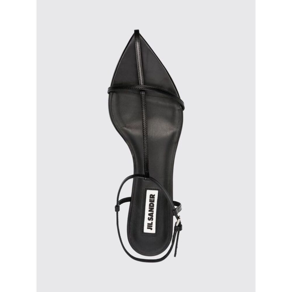 Jil Sander Women Jil Sander Cage Ankle-Strap Calfskin Leather Heeled Sandals - Picture 4 of 4
